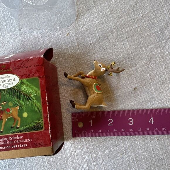 Vintage Hallmark 2000 Ringing Reindeer KOC Membership Christmas Ornament - Picture 11 of 11